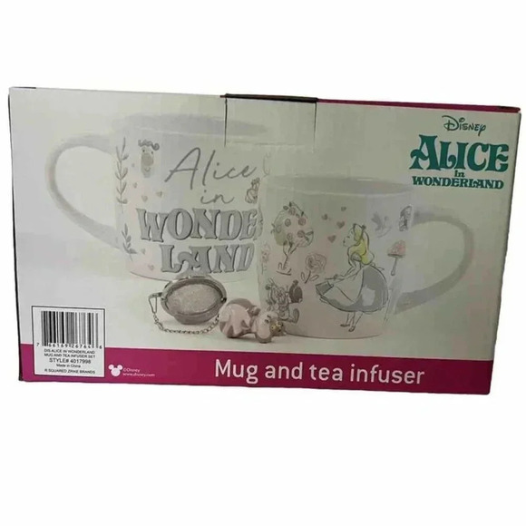 NEW Disney Alice in Wonderland Mug and Cheshire Cat Tea Infuser Set - Picture 4 of 4